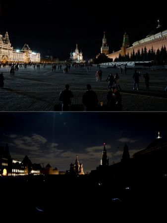 Rusya'nın başkenti Moskova'da "Dünya Saati" etkinliği düzenlendi. 4