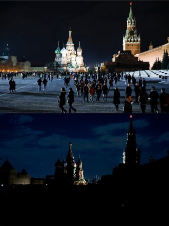 Rusya'nın başkenti Moskova'da "Dünya Saati" etkinliği düzenlendi. 6