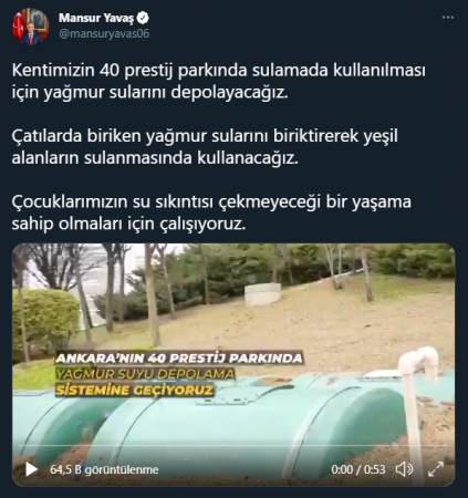 Ankara'ya yağmur suyu deposu! Parklar yağmur suyu ile sulanacak 2
