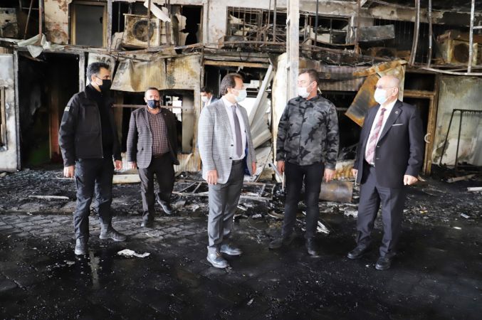 ANKESOB Başkanı Mehmet Yiğiner "Kızılcahamam'da Yangında İş Yerleri Zarar Gören Esnafımızın Yanındayız" 3
