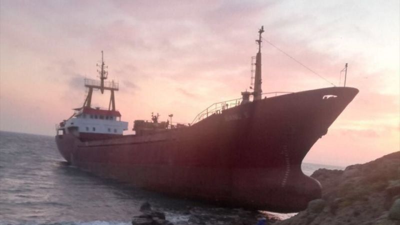 70 Metre Uzunluğundaki Kargo Gemisi Çanakkale'de Karaya Oturdu! 1