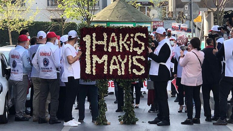 Hak-İş Taksim'de! Sağlık Çalışanlarını Unutmadılar! 1