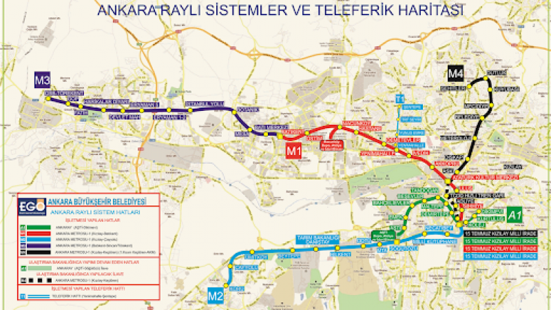 Ankara Metro Durakları Nereler? Ankara Metro Sefer Saatleri ve Ankara Metro Haritası 3