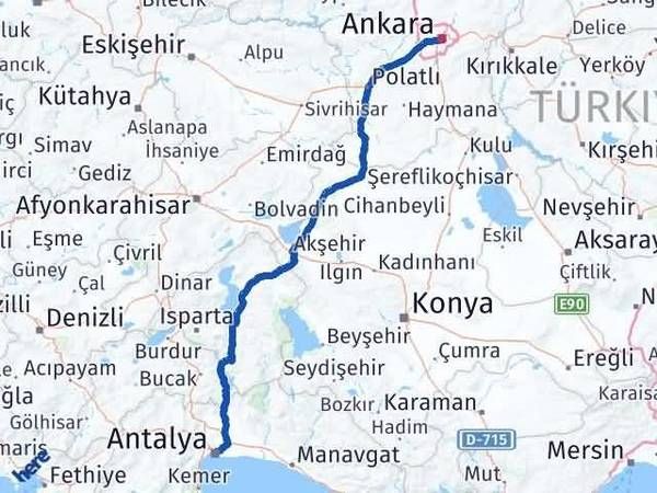 Ankara İle Antalya Arası Kaç Km, Kaç Saat? Ankara Antalya Ne Kadar Benzin Yakar 2