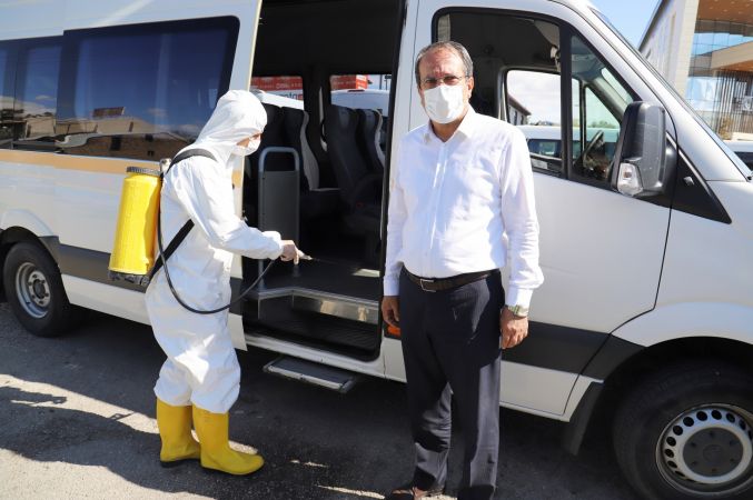 Ankara'da Tüm Servis Araçları Dezenfekte Ediliyor! Tüm Şoförler Aşılarını Oldu, Servis Araçlarında Öncelik Hijyen! 15