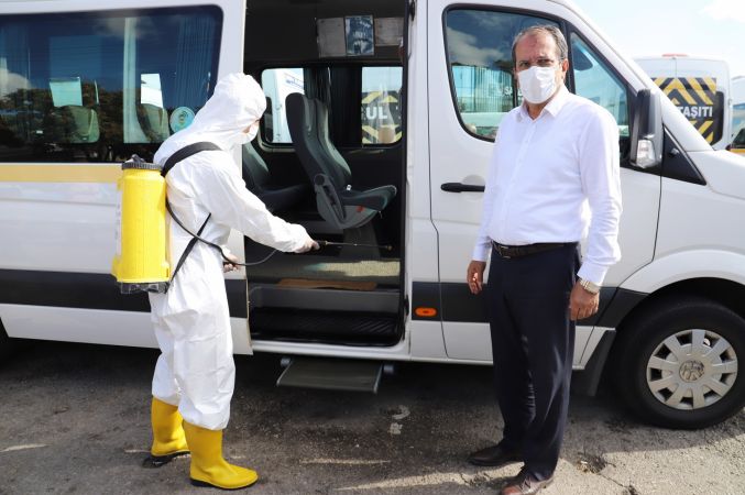 Ankara'da Tüm Servis Araçları Dezenfekte Ediliyor! Tüm Şoförler Aşılarını Oldu, Servis Araçlarında Öncelik Hijyen! 2