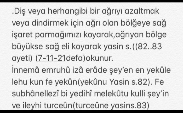 Diş Ağrısı İçin Hangi Dua Okunur? Diş Ağrısına İyi Gelen Dualar... 3