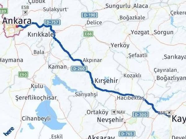 Ankara Kayseri Arası Kaç Km? Ankara’dan Kayseri'ye Hangi Yoldan Gidilir, Ne Kadar Yakar? Kayseri Ankara Arası Otobüsle Kaç Saat Sürer? 4