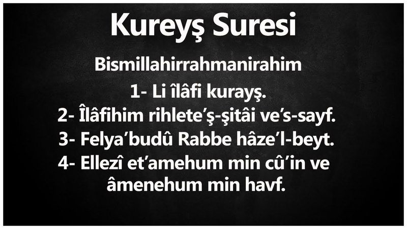 Kureyş suresinin manası nedir? Kureyş Suresi neye iyi gelir? Kureyş Suresi nerelerde okunur? 4