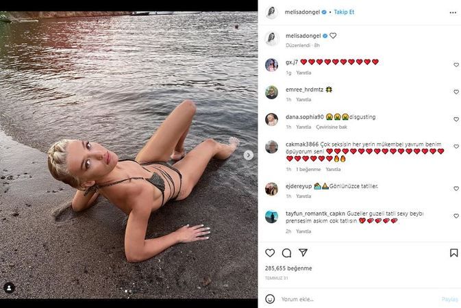 Melisa Döngel’in Bikinili Pozları Denizi Bile Kabarttı! Instagram Cayır Cayır Yandı; Takipçilerinin Nutku Tutuldu! Rekor Üzerine Rekor Kırıyor… 3