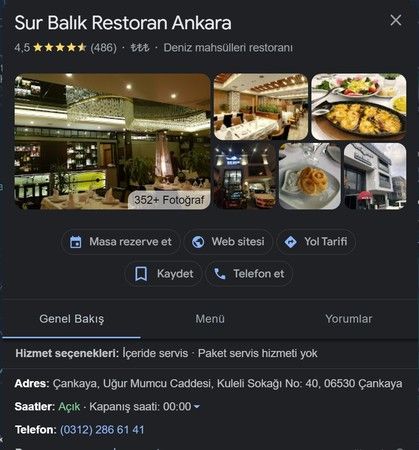 Ankara’daki En İyi Balık Restoranları Belli Oldu! Fevzi Hoca, Sur, Balıkçıköy, Taka, İnci! Bir Kez Gidenler Her Gün Uğramak İstiyor! İşte Ankara En iyi Balık Restoranları 6
