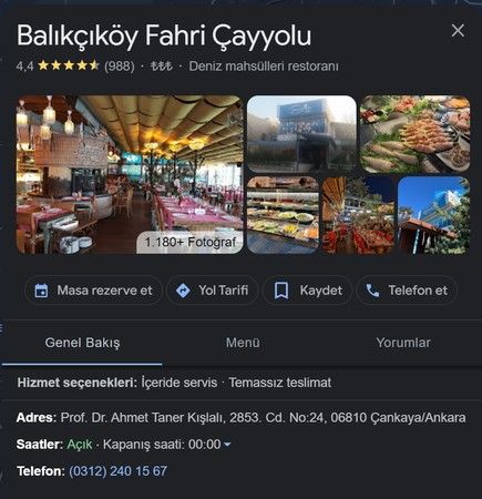 Ankara’daki En İyi Balık Restoranları Belli Oldu! Fevzi Hoca, Sur, Balıkçıköy, Taka, İnci! Bir Kez Gidenler Her Gün Uğramak İstiyor! İşte Ankara En iyi Balık Restoranları 7