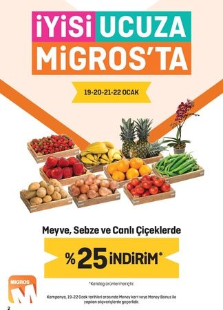 Migros Market’ten Flaş İndirim Haberi! 19 Ocak – 3 Şubat Kataloğu Açıklandı! Yağ, Kırmızı Et, Un, Yoğurt… 2