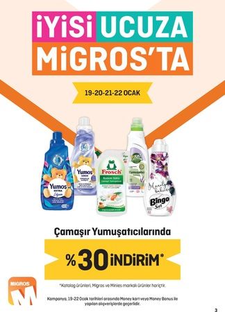 Migros Market’ten Flaş İndirim Haberi! 19 Ocak – 3 Şubat Kataloğu Açıklandı! Yağ, Kırmızı Et, Un, Yoğurt… 3