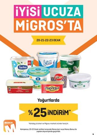 Migros Market’ten Flaş İndirim Haberi! 19 Ocak – 3 Şubat Kataloğu Açıklandı! Yağ, Kırmızı Et, Un, Yoğurt… 9