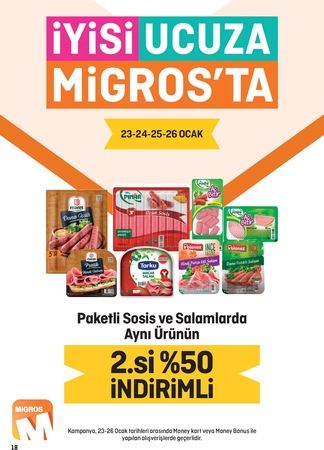 Migros Market’ten Flaş İndirim Haberi! 19 Ocak – 3 Şubat Kataloğu Açıklandı! Yağ, Kırmızı Et, Un, Yoğurt… 14