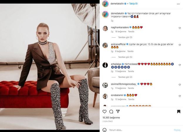 Demet Akalın’ın Kıyafeti Instagram’ı Salladı! “Okan Nasıl İzin Verdi!” Minicik Etek, Dekolteli Ceket… 3