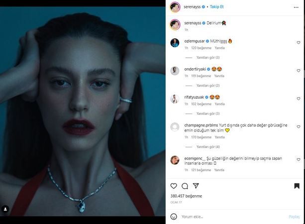 Serenay Sarıkaya Kıpkırmızı Elbisesiyle Instagram’ı Salladı! “Ben İptal” Pozlarıyla Sevenlerini Çıldırttı… 3