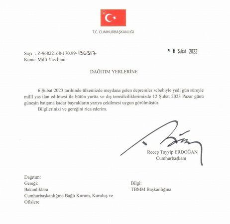 Son Dakika... Erdoğan duyurdu: Milli yas ilan edildi 2