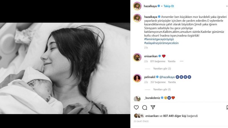 Hazal Kaya Bebeğiyle İlk Kez Paylaştı! Gözlerinin Nuruna Yorumlar Arka Arkaya Geldi! 4