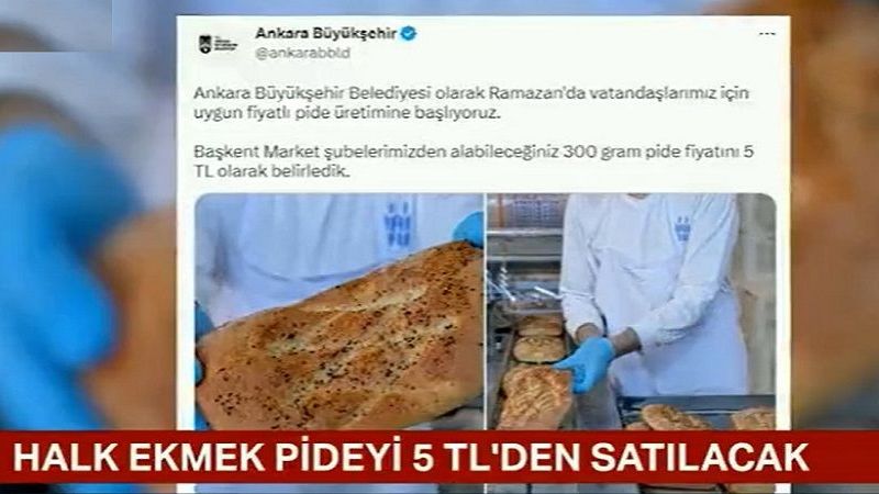 Ankara halk ekmek ramazan pidesi yeni fiyatı belli oldu? 2023 Ankara halk ekmek ramazan pidesi nerede satılıyor? Halk Pide Kaç Gram… 2