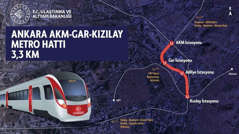 AKM-Gar-Kızılay Metro Hattı Açılış Tarihi belli oldu! Ne Zaman Açılıyor? İşte Yeni AKM-Gar-Kızılay Metro Durakları.... 1
