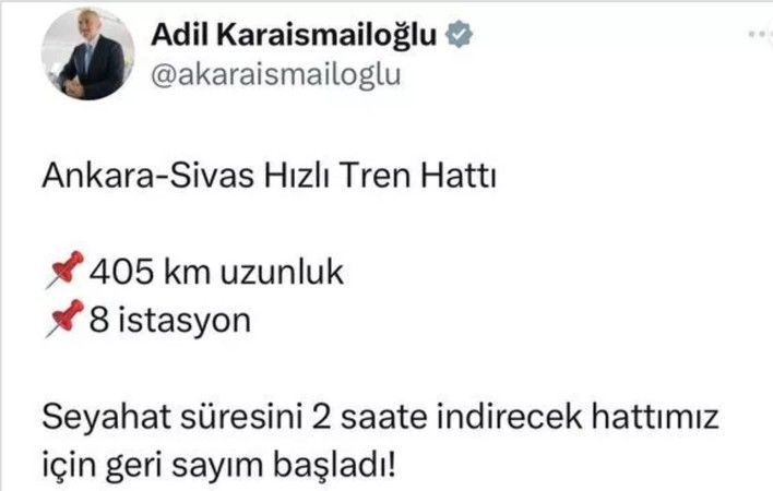 Ankara-Sivas Hızlı Tren Hattı Açılışına Son 25 Gün Kaldı! Ankara-Sivas 2 Saat, Ankara-Yozgat 1 saate İniyor! O Tarihte Hizmete Giriyor… 2