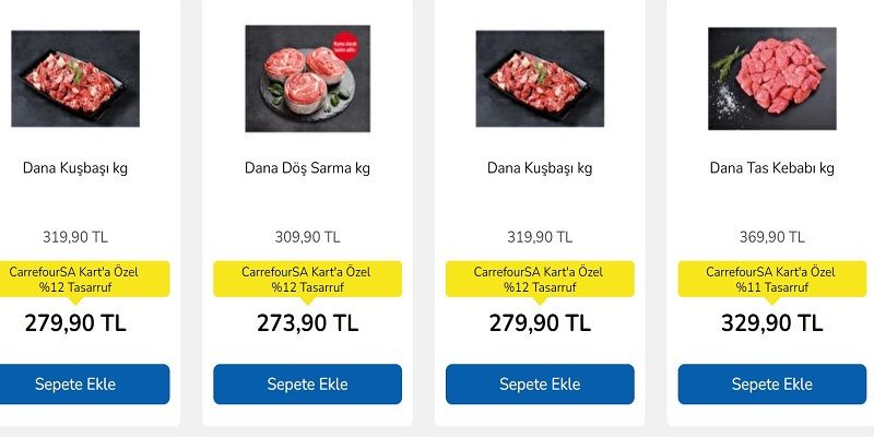 Carrefoursa Market Kırmızı Et ve Kıyma Fiyatlarına Okkalı İndirim! Et, Kıyma, Sucuk ve Tavuk Fiyatları Düştü! Fiyatını Görenler İnanamayacak! 2