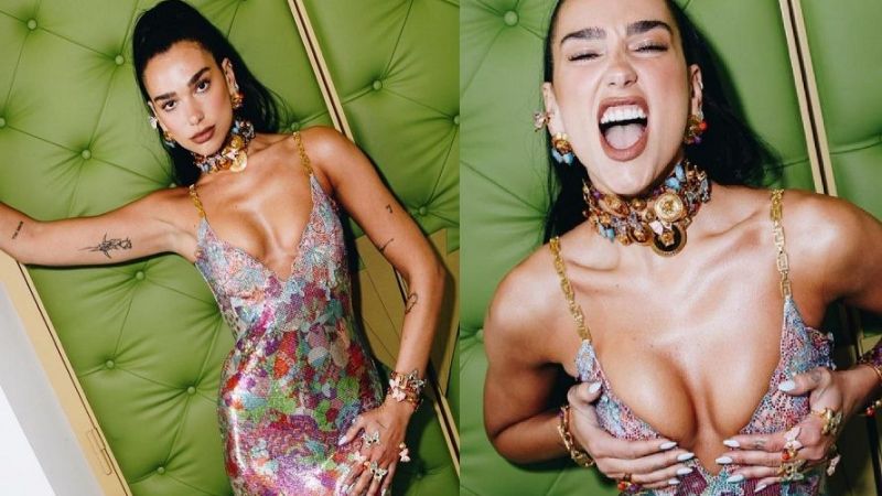 Arnavut Güzel Göğüs Dekoltesiyle Yürek Hoplattı! 28 Yaşındaki  Dua Lipa’nın Son Paylaşımı Sosyal Medyayı Salladı! 2