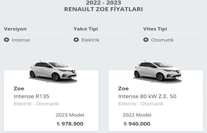 Renault Zoe Haziran Ayı Fiyatı Belli Oldu! Hem Elektrikli, Hem En Çok Satan Otomobili! Renault Zoe Özelikleri ve Haziran Ayı Fiyat ve Kredi detayları 2