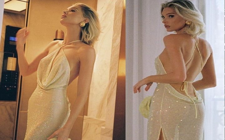 İsveçli Model Elsa Hosk’tan Sütyensiz Pozları Olay Oldu! Transparan Dekoltesi Yürekleri Yangın Yerine Çevirdi! “Sarı Elbisesiyle Yine Yaptı Yapacağını! 2