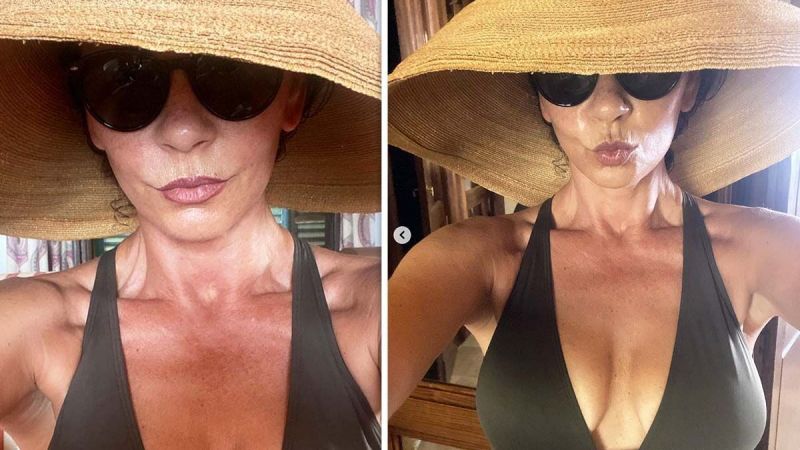 Catherine Zeta Jones göğüs dekolteli siyah mayosuyla paylaştı; son halini görenler yaşına asla inanmadı! “Hala ilk günkü gibi güzel…” 4