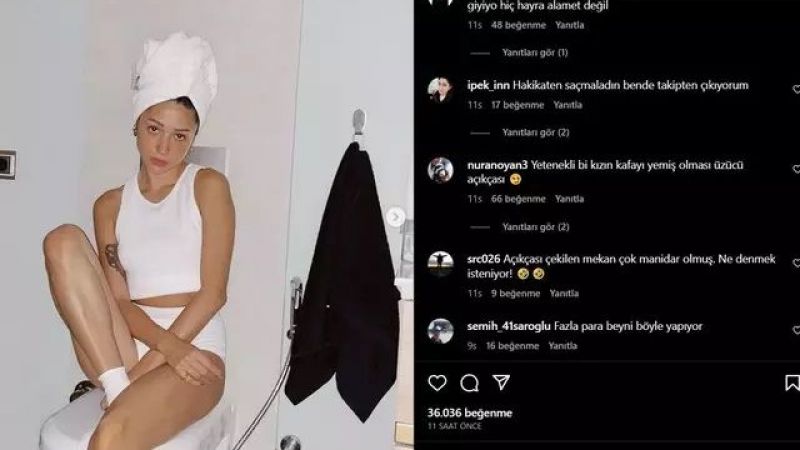 Zeynep Bastık 'Bu Kadarda Olmaz ki' dedirtti:! İç Çamaşırıyla Klozet üzerinde poz verdi! Sosyal medya anlam veremiyor: “Tuvalet serisi…” 2