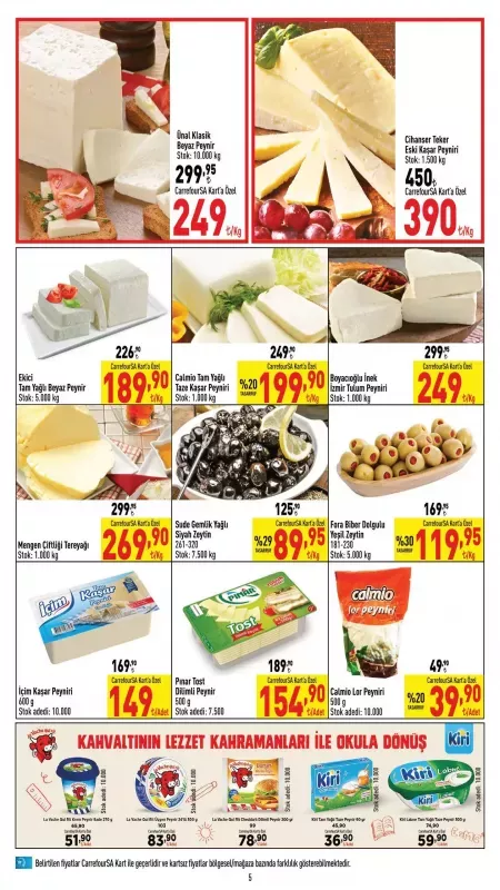 CarrefourSA marketlerinde gıda ürünleri fiyatları dibi gördü: Çaylar 57,50 TL’den, peynirler 36,90 TL’den raflara dizildi! İşte 8 Eylül indirimleri 4