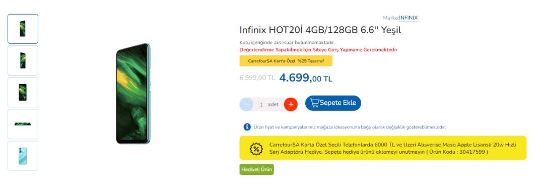 CarrefourSA Market Infinix HOT20i satışı: Infinix HOT20i CarrefourSA’dan alınır mı, özellikleri ve kullanıcı yorumları neler? 3