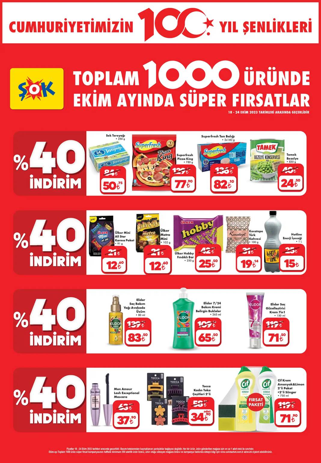 18 Ekim Şok Market aktüel ürün kataloğu: Un 10 TL, kırmızı mercimek 28 TL, peynir 40 TL, zeytin 18 TL! 4