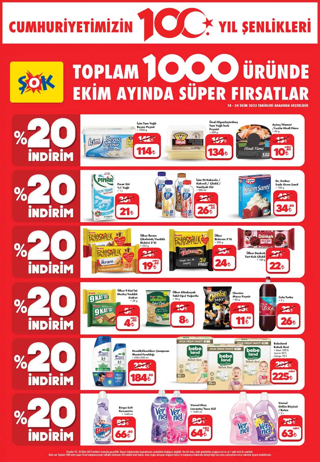 18 Ekim Şok Market aktüel ürün kataloğu: Un 10 TL, kırmızı mercimek 28 TL, peynir 40 TL, zeytin 18 TL! 6