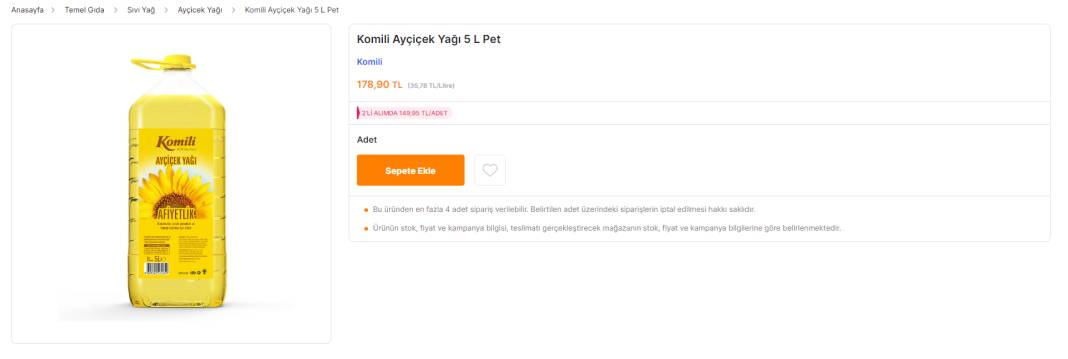 Dev ayçiçek yağı indirimi duyuruldu! O market resmen açıkladı: 5 litresi 178 TL yerine 149 TL 3