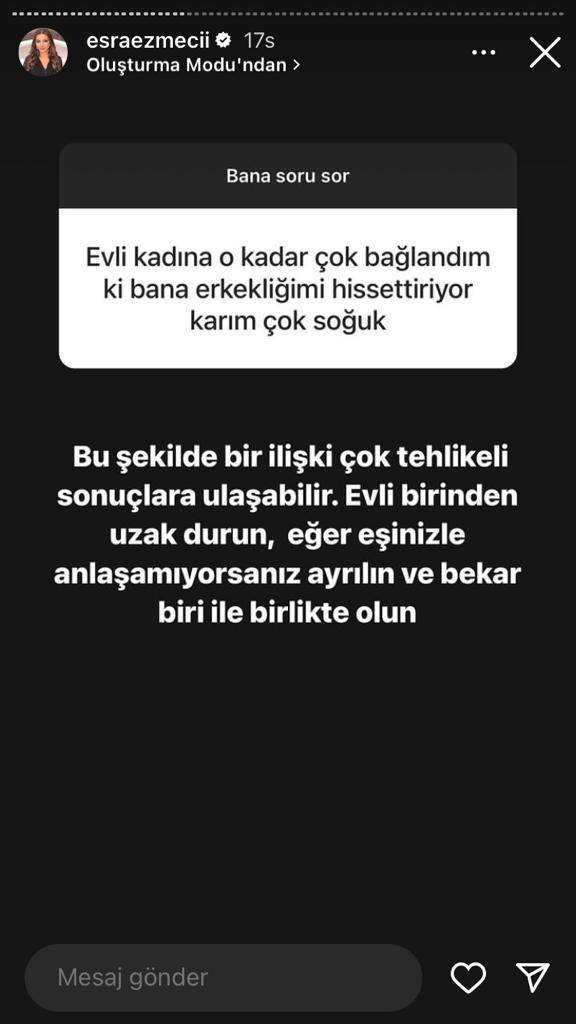 Esra Ezmeci’nin takipçilerinden itiraflar peş peşe! Biri yaşlı kadınlarla ücret karşılığı birlikte oldu, biri kayınbabasına aşık 1