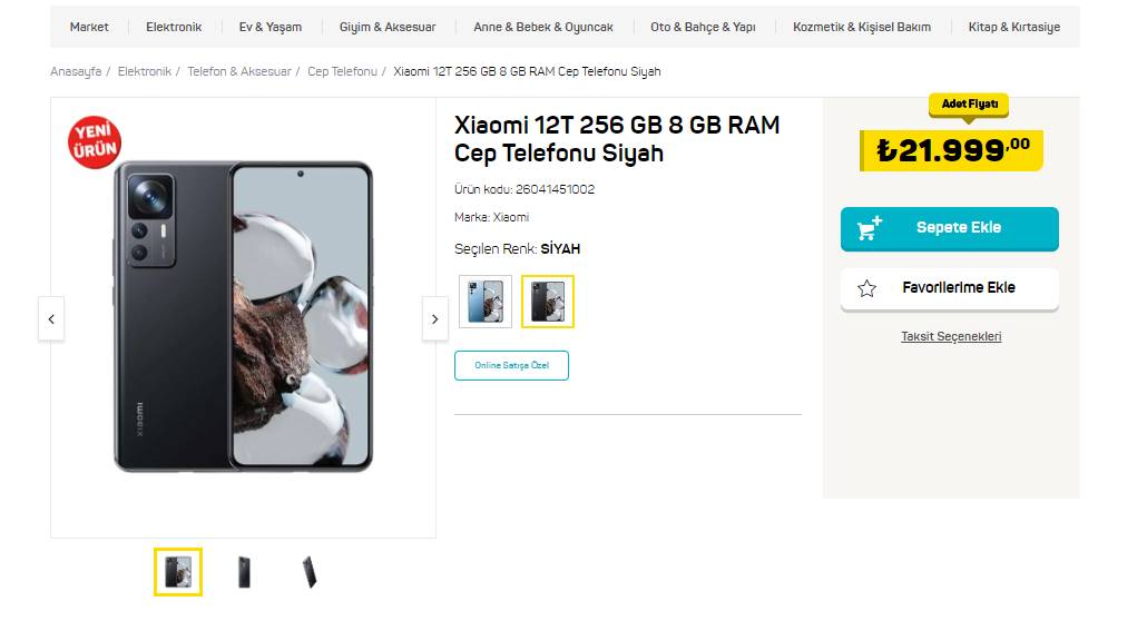 A101 Xiaomi 12T kullanıcı yorumları nasıl, alınır mı? En uygun Xiaomi 12T fiyatı nerede? 3