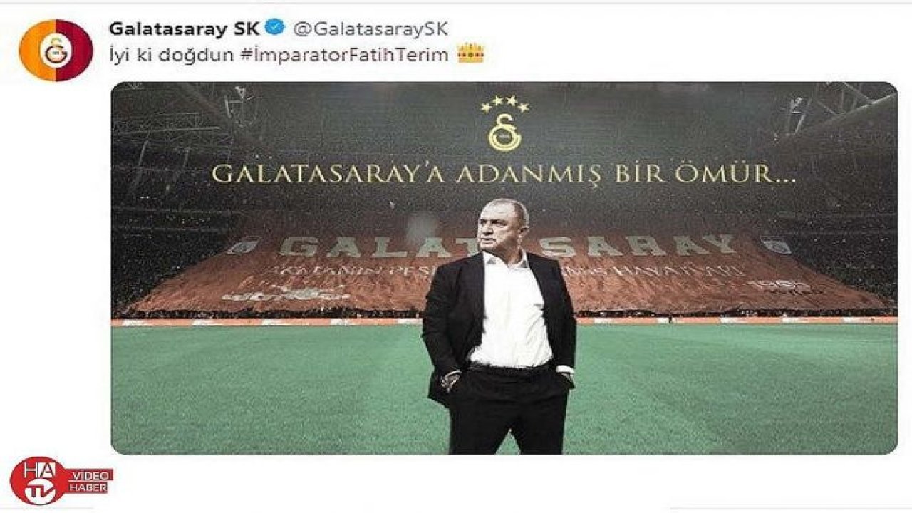 Galatasaray’dan Fatih Terim’e doğum günü kutlaması