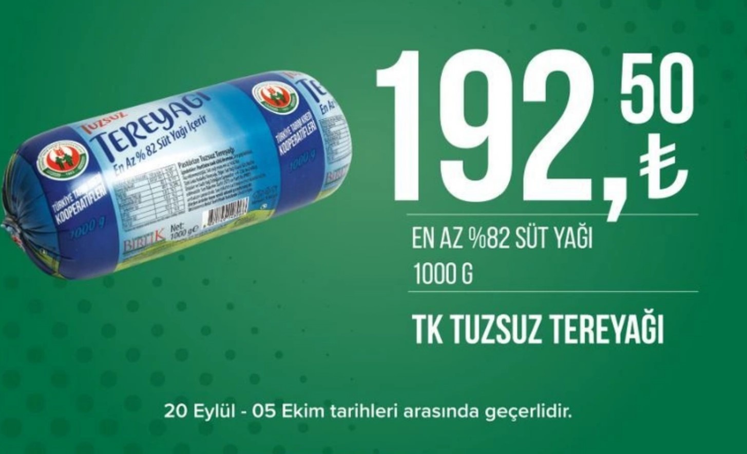 Tereyağında Fırsat Çılgınlığı: Tarım Kredi'den Tarihi İndirim!