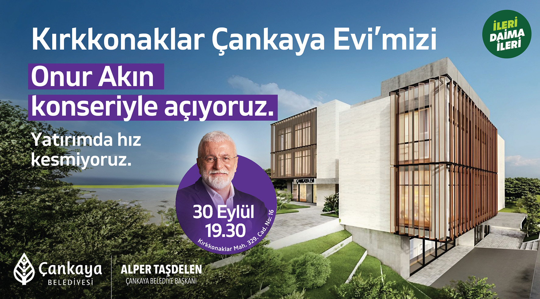 Ankara Haber: Kırkkonaklar Çankaya Evi Onur Akın Konseriyle Açılıyor!