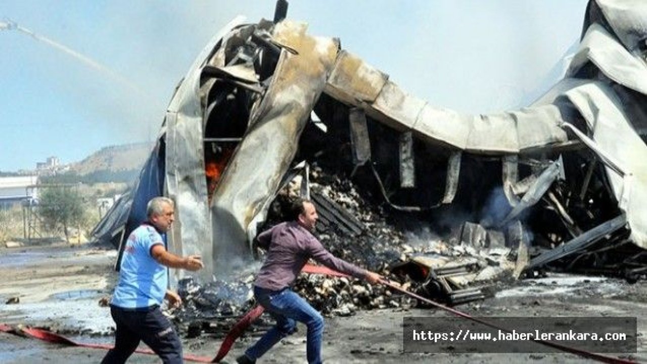 Ankara'da toptan gıda deposunda yangın