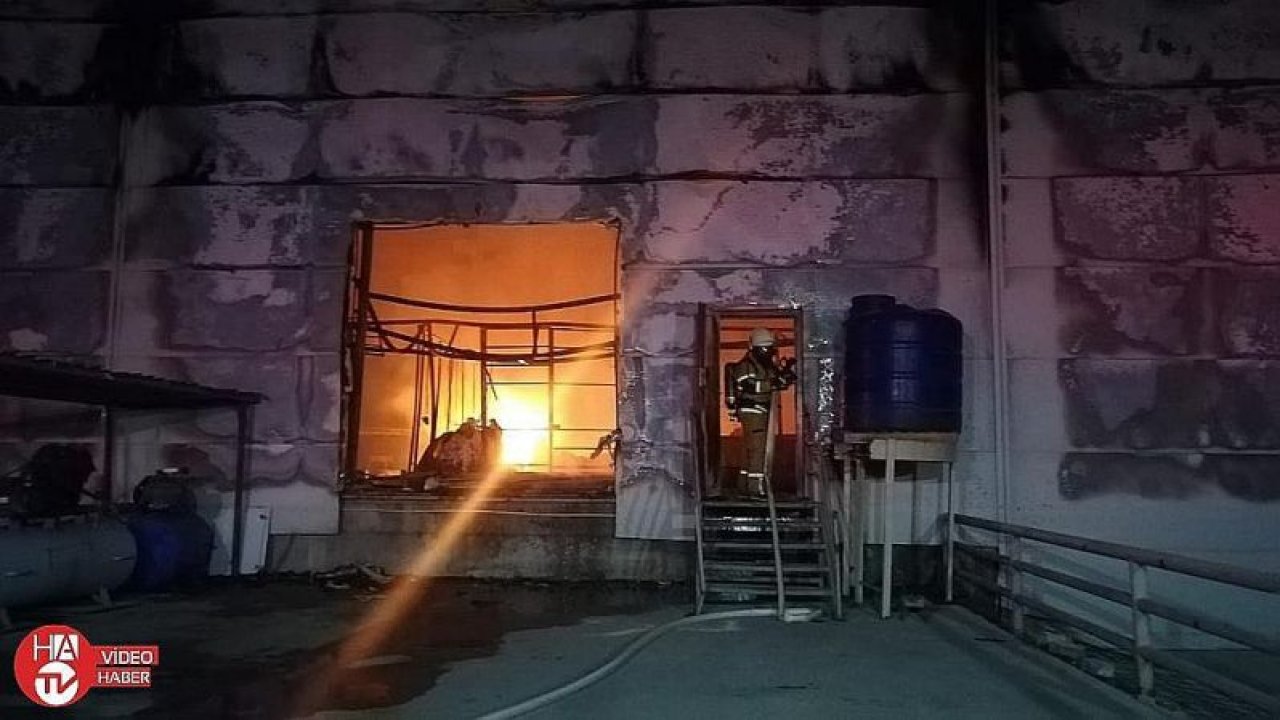 Ekmek fabrikası alev alev yandı