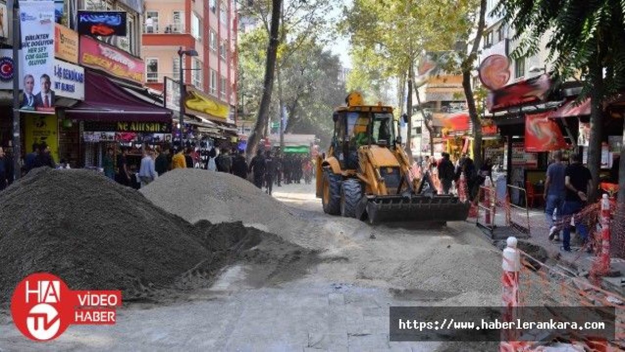 Kızılay'da yenileme çalışmalarında cadde ve sokakların çehresi değişiyor