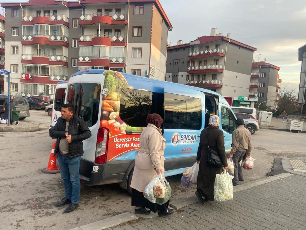 Ankara'da İlk! Sincan’da Ücretsiz Pazar Servisleri Yüzleri Güldürüyor!