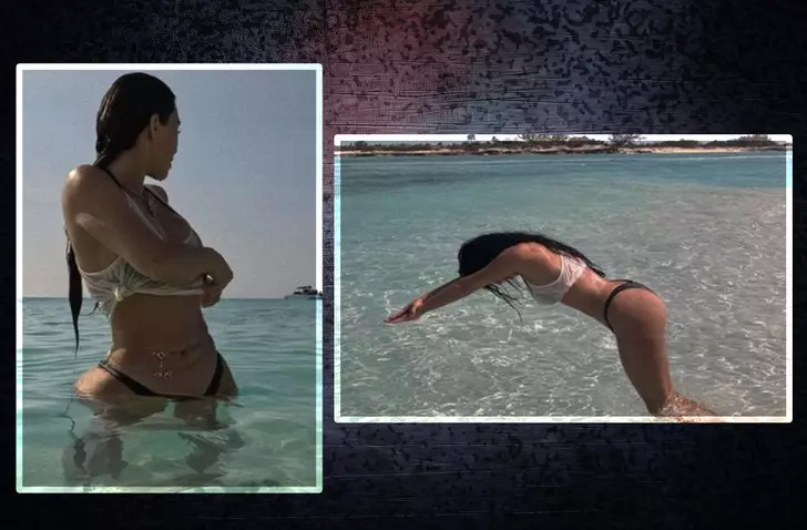Kim Kardashian'ın Sığ Suda Dalış Pozları Sosyal Medyada Olay Oldu! ''Bu Suda Duş Bile Alınmaz'' Yorumları Geldi!