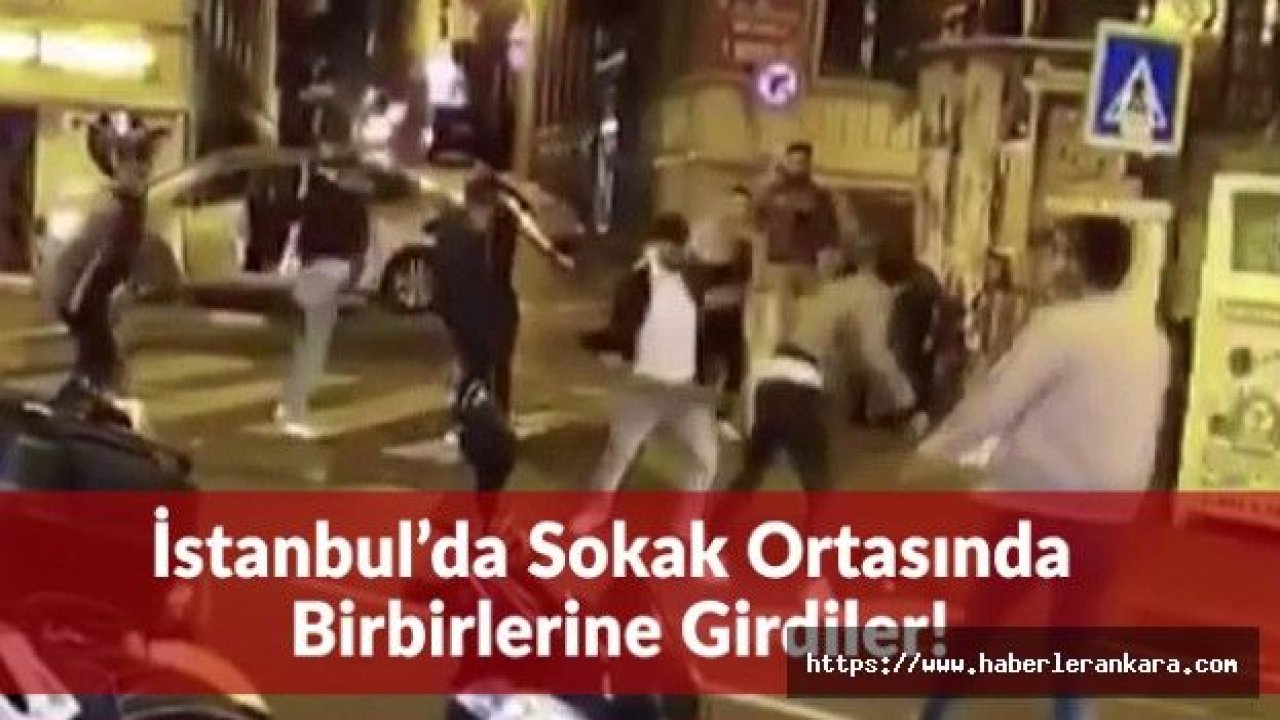 İstanbul'da Sokak Ortasında Dehşet: Birbirlerine Girdiler!