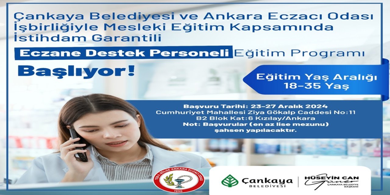 Ankara'nın O Belediyesi İş Garantili Eğitim Veriyor! Eczane Destek Personeli Programına Yoğun İlgi!